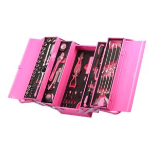 PINK TOOL SET IN CANTILEVER TOOLBOX