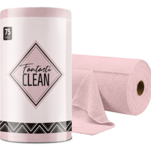 Microfiber Tear-Away Towels 75pc - Pink
