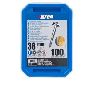 KREG Zinc Pocket Hole Screws 38MM 1.50Ã¢â‚¬³ #7 Fine Thread