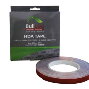 BULLDOG TAPES HDA (Heavy Duty Adhesive)  Double-sided Tape, 1mmx12mmx10m-Grey
