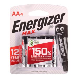 Energizer Max AA Alkaline Batteries <p> 4 Pack