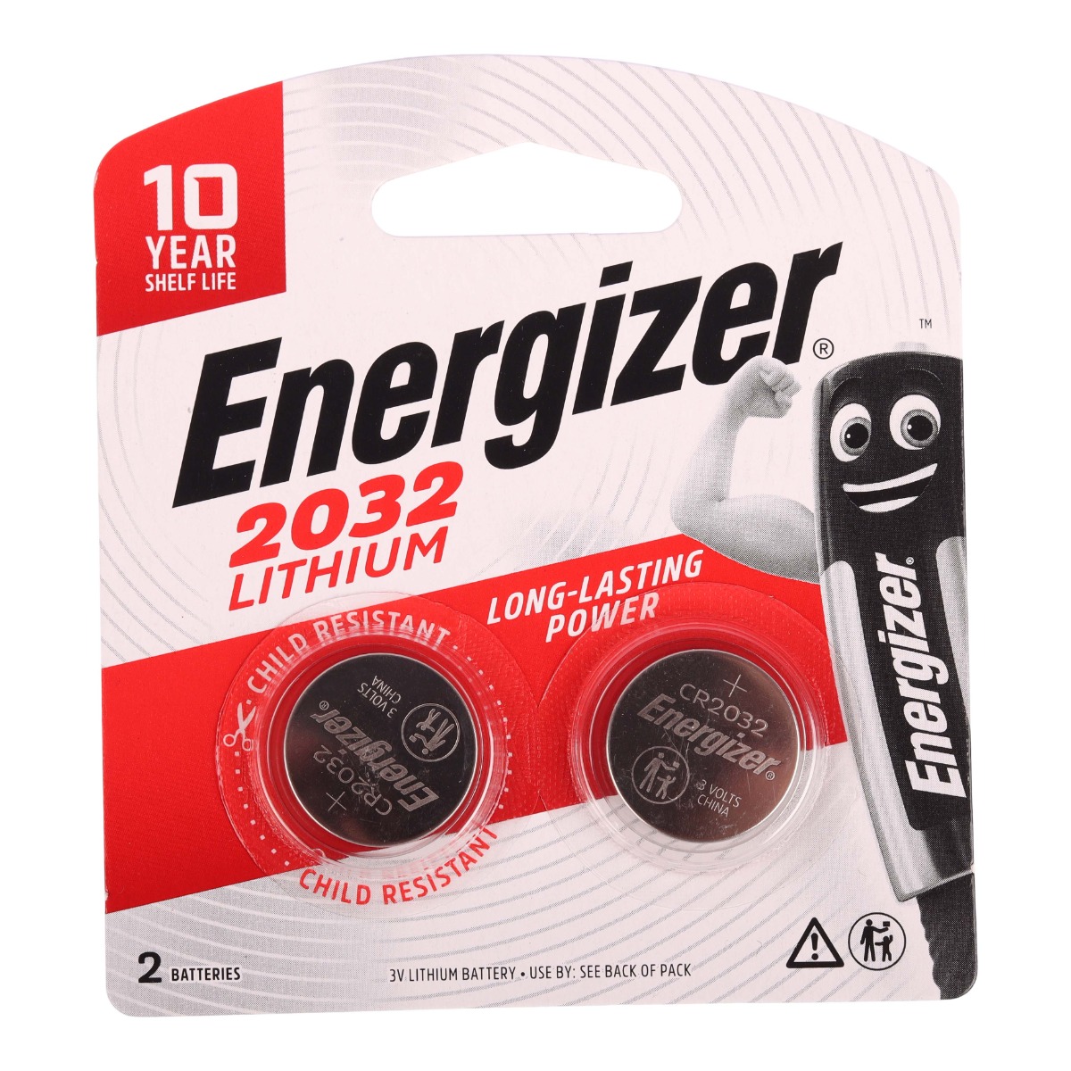 Energizer 2032 3V Lithium Coin Batteries – 2 Pack