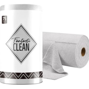 Microfiber Tear-Away Towels 75pc - Grey