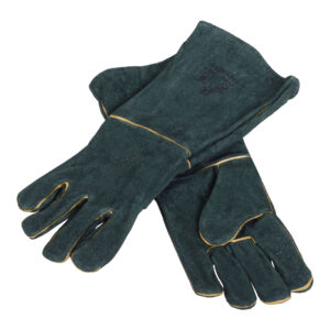 MAC AFRIC Green Lined Leather Welding Gloves (Elbow Length)