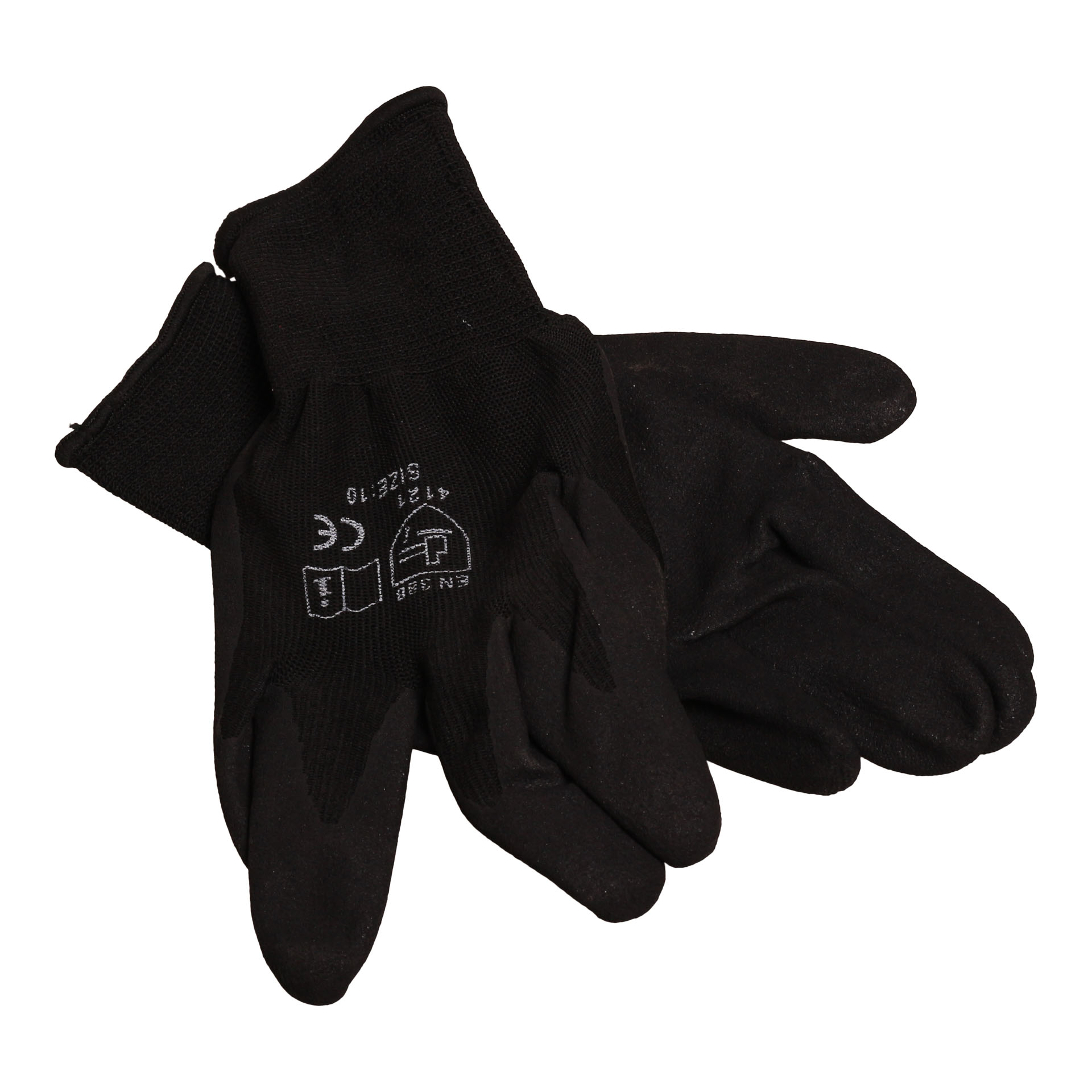 MAC AFRIC Black Nitrile Sandy Finish Work Gloves (Size 10)