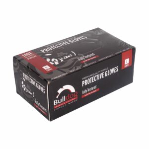 BULLDOG AUTO Nitril Disposable Glove, Finger Textured, 100/box-Large-Black