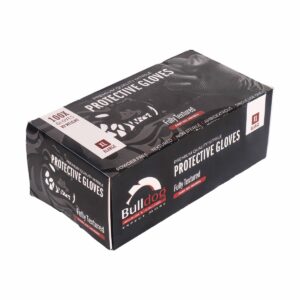 BULLDOG AUTO Nitril Disposable Glove, Finger Textured, 100/box-X-Large-Black