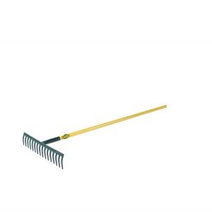 LASHER Garden Rakes - 16T All Steel Green & Yellow
