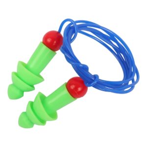 Ear Plug Silicone Green Corded (EC-2011P-C)