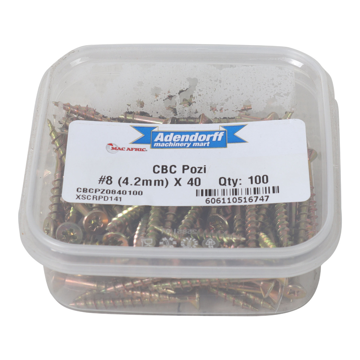 CBC POZI #8 (4.2MM) X 40 QTY:100(CBCPZ0840100)