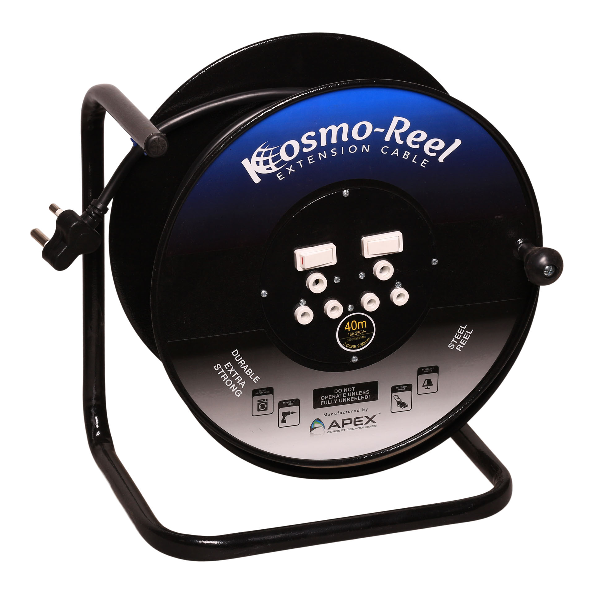 KOSMO-REEL 40 M Extension Cord with Reel 2.5 MM