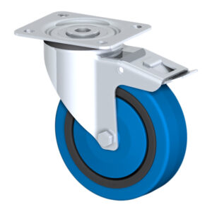 KEDLA Rubber and Castor Wheels - 100mm Elastic Brake Wheel