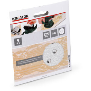 KREATOR KRT230553 5 PCS Sandpaper 125 MM G40 Paint