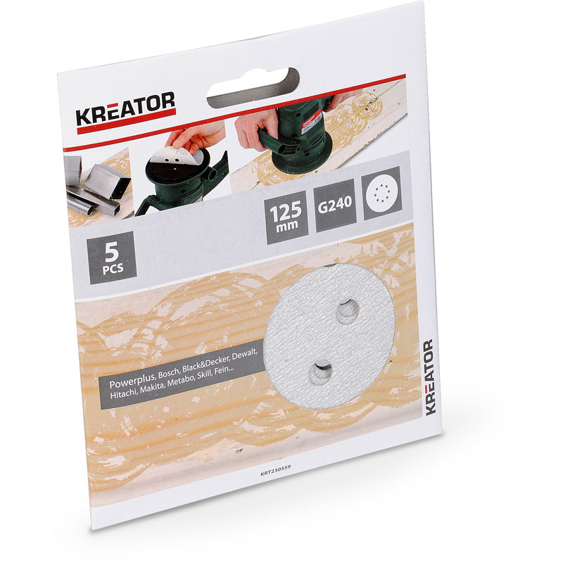 KREATOR KRT230559 5 PCS Eccent Disc 125 MM Paint G240