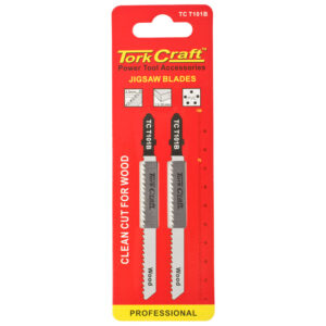 TORK CRAFT T-Shank Jigsaw Blades for Wood 2 PCS (100 MM 10 TPI)