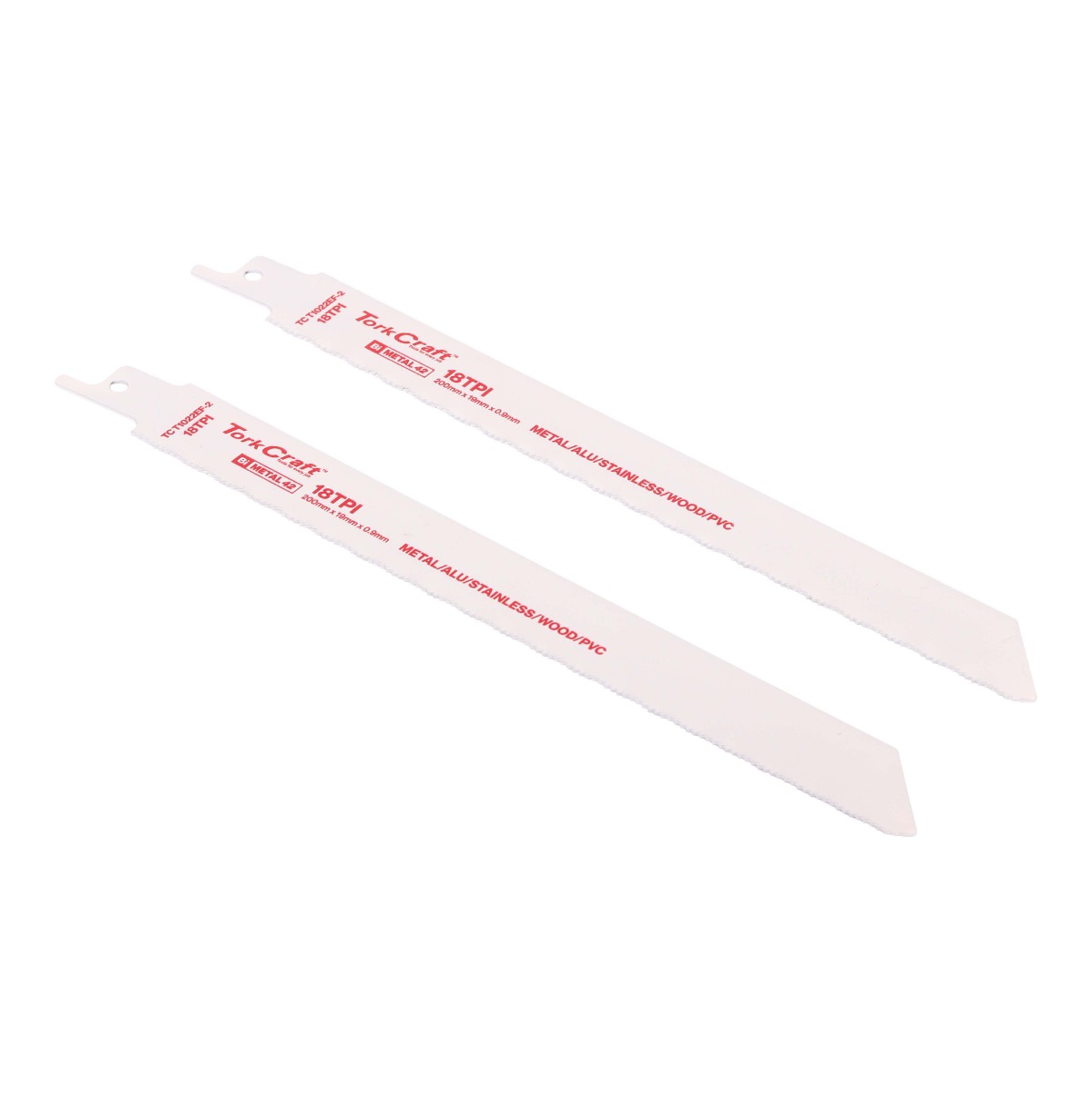 Sabre Saw Blade 200 x 1.4mm 18TPI Metal, PVC 2pc