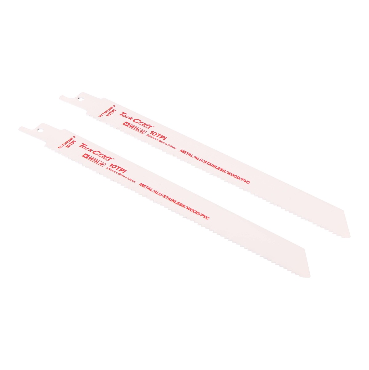 Sabre Saw Blade 200 x 2.5mm 10TPI Wood, Metal, PVC, Al 2pc (TCT1022HF-2)
